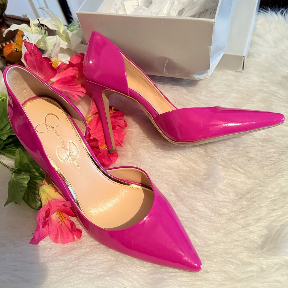 Jessica Simpson Vibrant Pink Heels - Picture 5 of 15